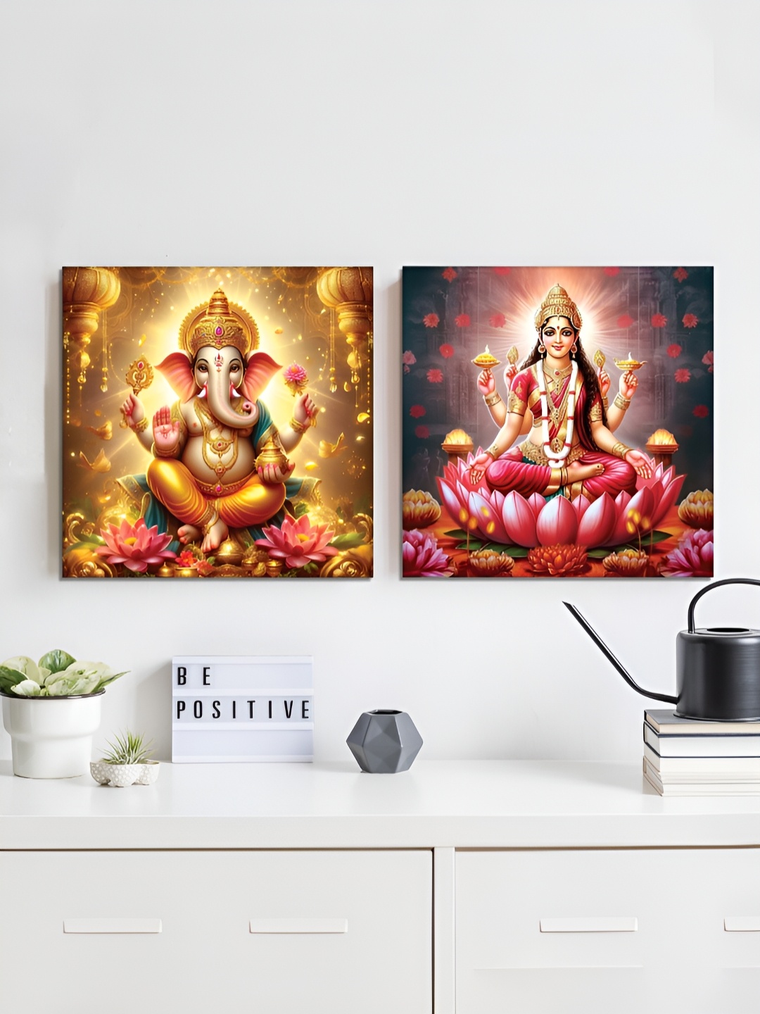 

RANDOM Pink & Yellow 2 Pieces Canvas Religious Wall Art