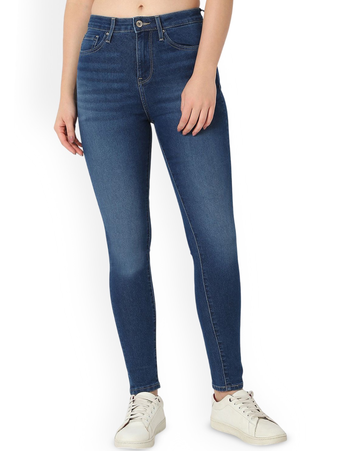 

SPYKAR Women Super Skinny Fit High-Rise Light Fade Jeans, Blue