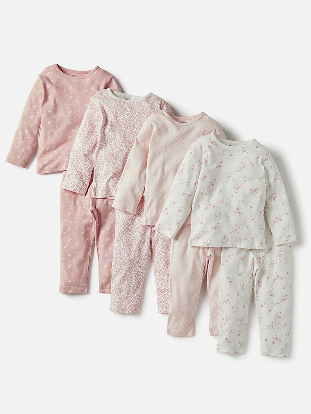 

Juniors by Babyshop Girls Printed T-shirt with Pyjamas, Pink