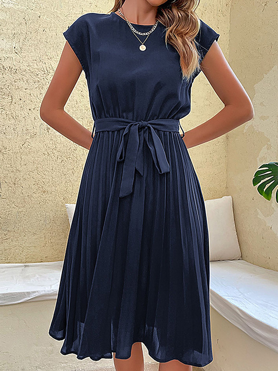 

LULU & SKY Fit & Flare Dress, Blue