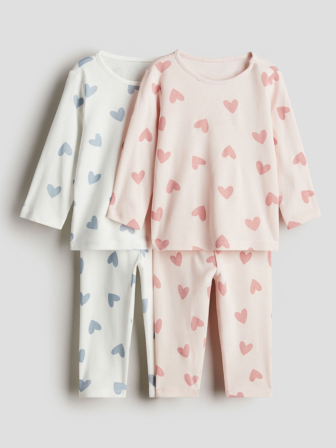 

H&M Boys 2-Pack Printed Cotton Pyjamas, Pink