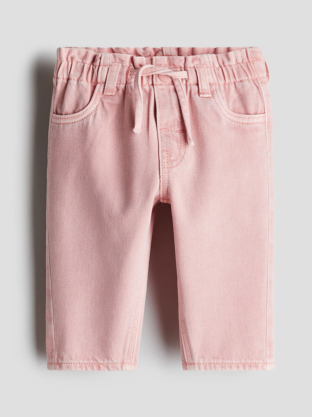 

H&M Girls Pure Cotton Paper Bag Jean Trousers, Pink