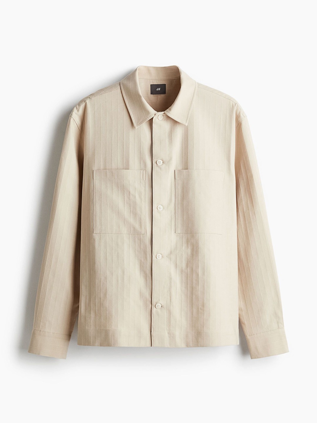 

H&M Regular Fit Over Shirt, Beige