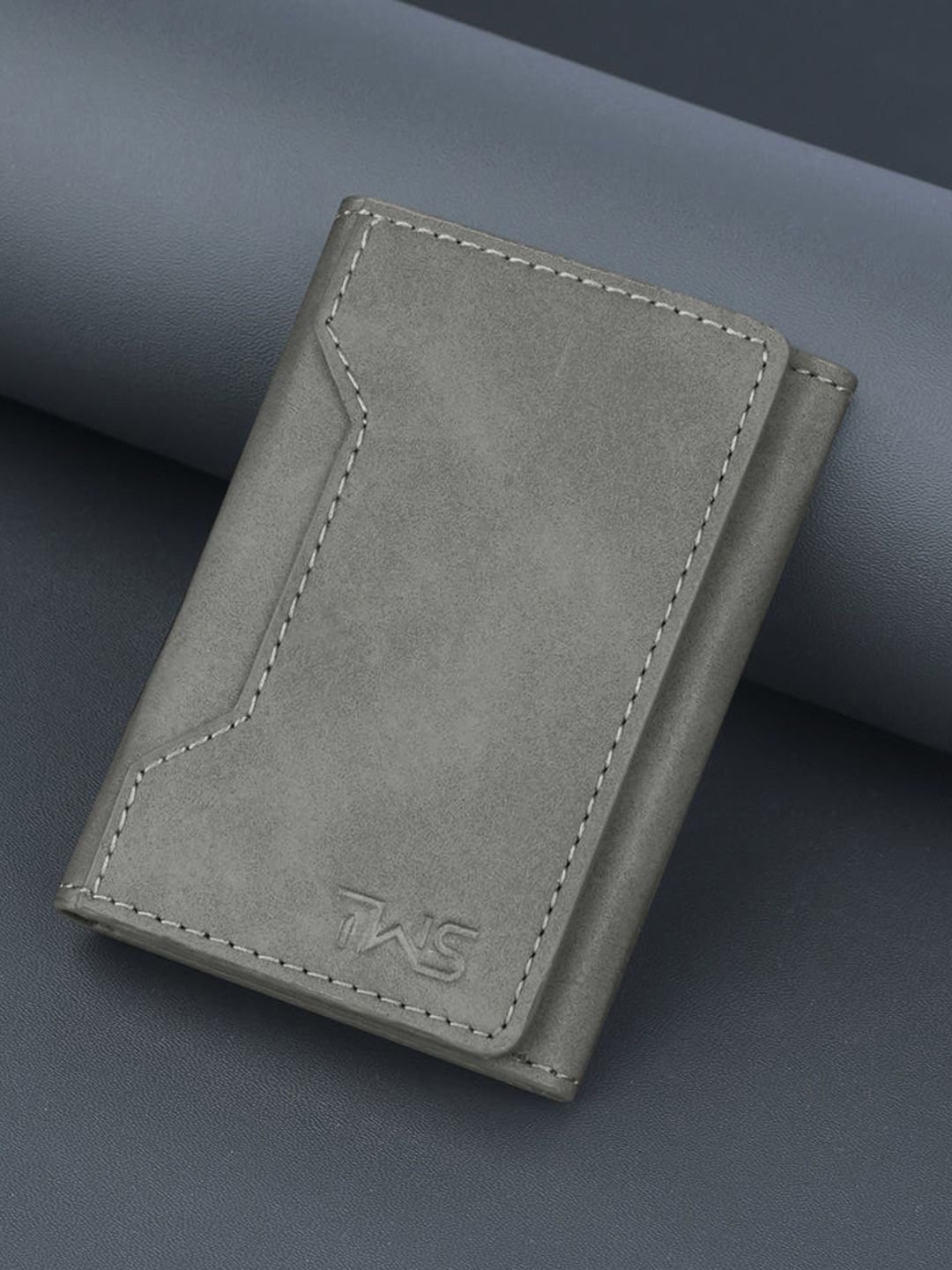 

The Wallet Store Men Leather Card Holder, Grey