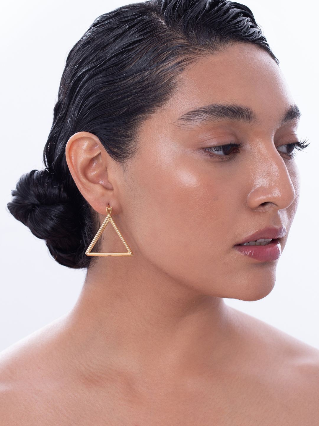 

Ethnic Andaz Circular Hoop Earrings, Gold