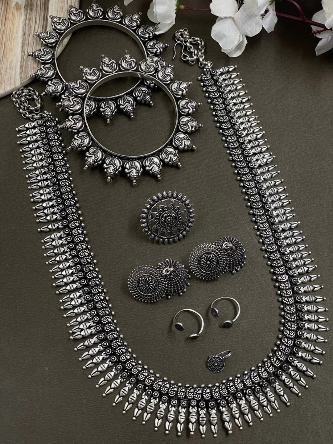 

NAMAN ARTS Silver Jewellery Set Combo