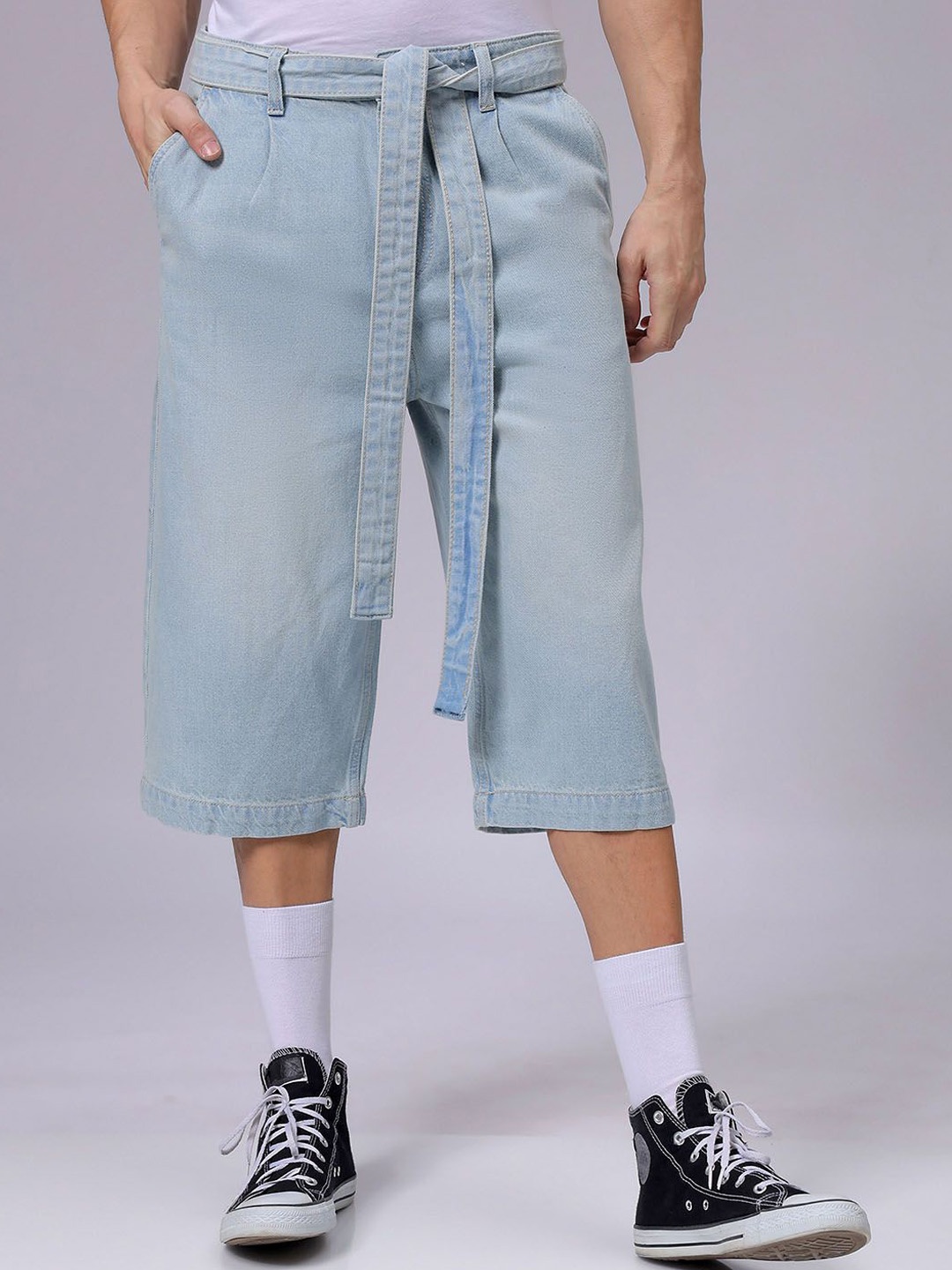 

The Indian Garage Co Men Cotton Relaxed Fit Jorts, Blue