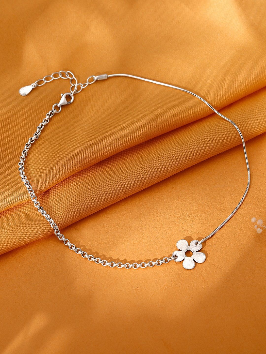 

GIVA 925 Sterling Silver Rhodium-Plated Anklet