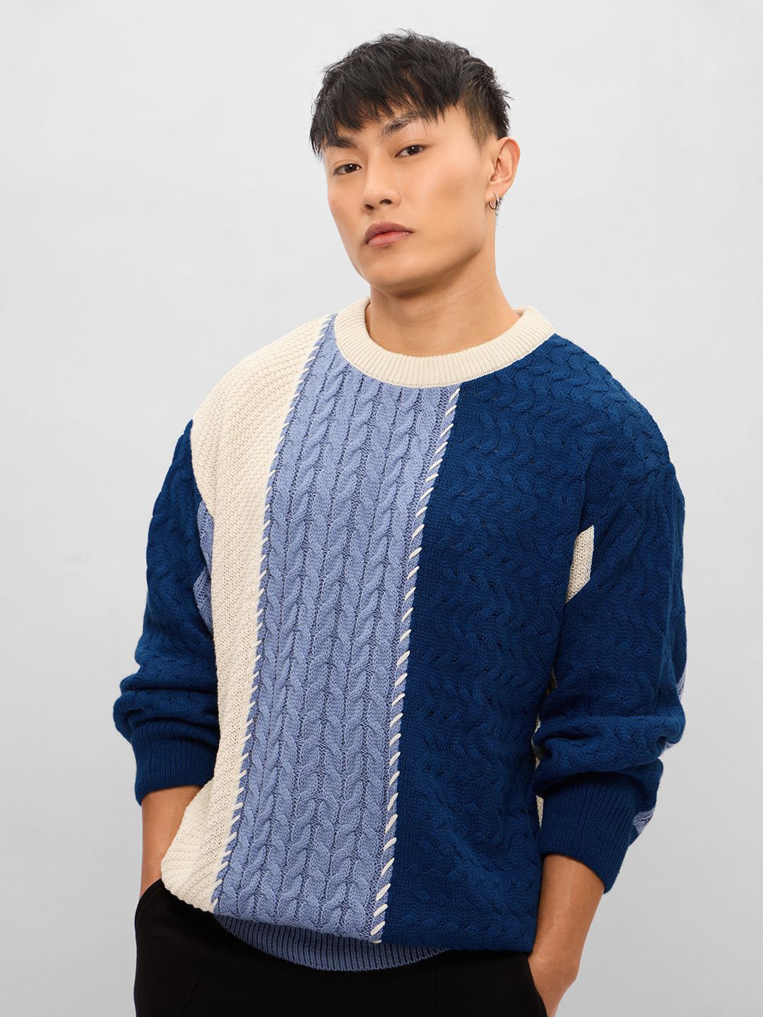 

The Souled Store Men Colourblocked Sweatshirt, Multi