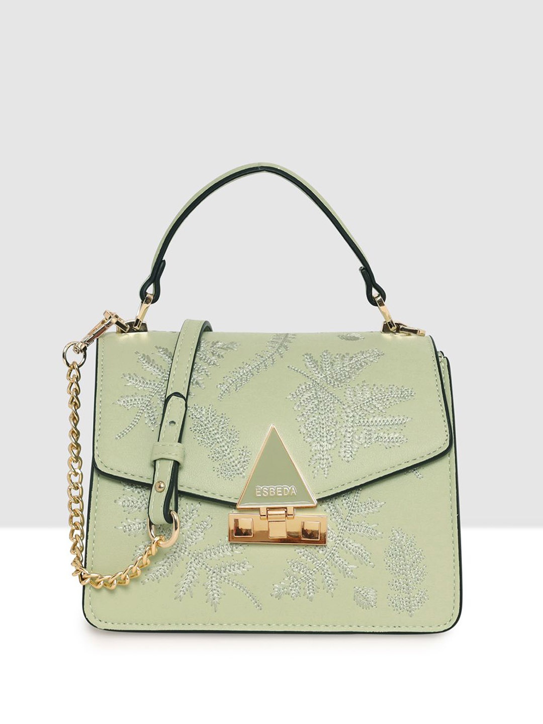 

ESBEDA PU Swagger Sling Bag with Cut Work, Green
