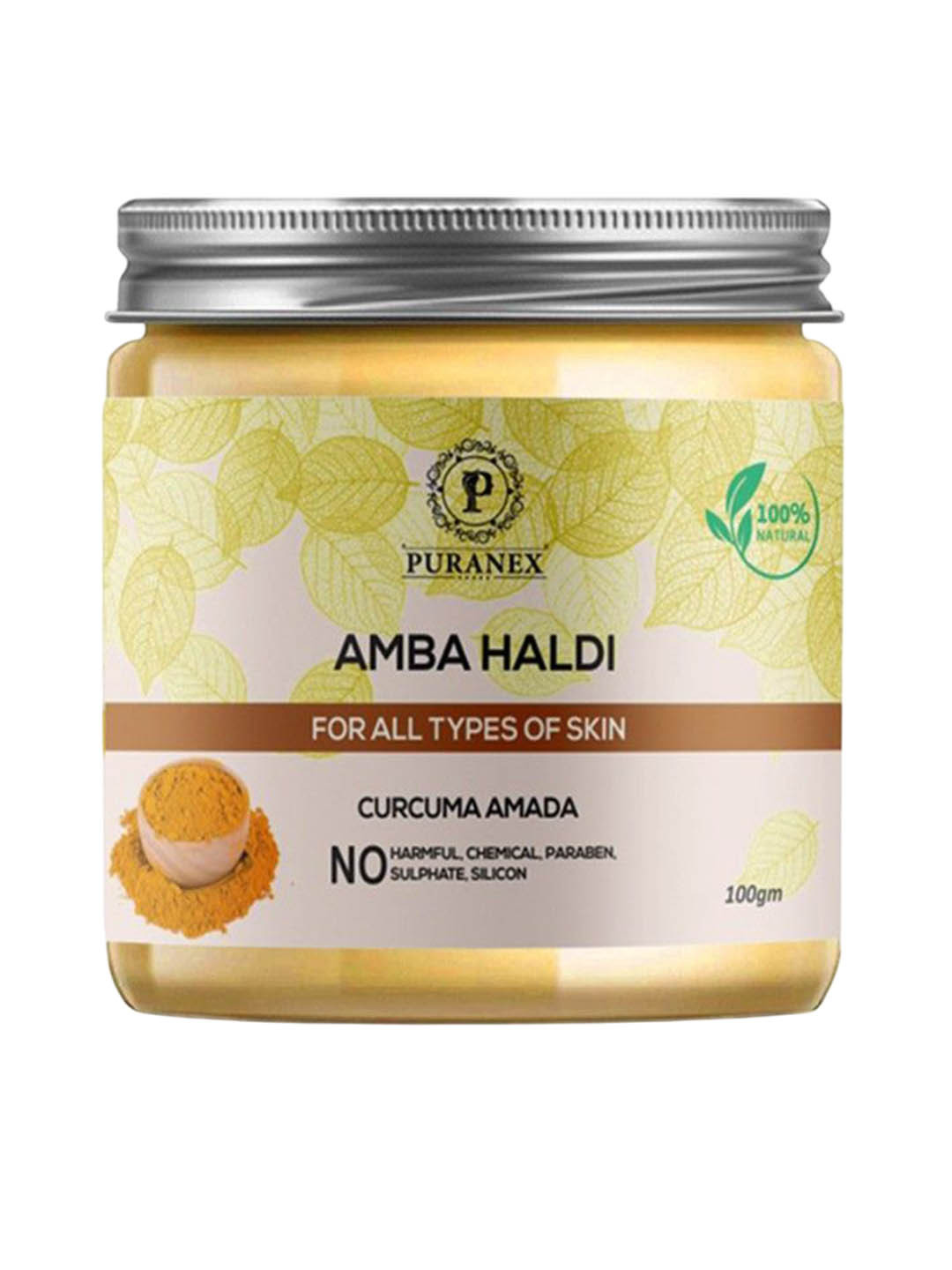 

Puranex 100% Natural Amba Haldi Powder Face Pack - 100 g, White