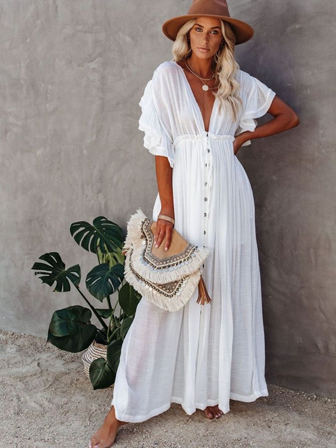 

LULU & SKY Maxi Dress, White
