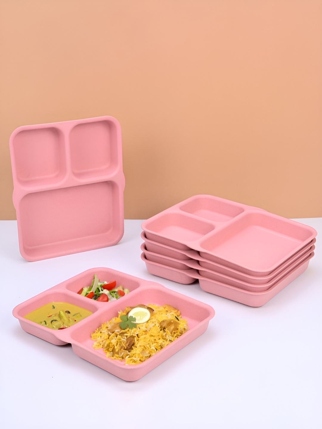 

eha Pink 6 Pieces Dishwasher Safe Plates
