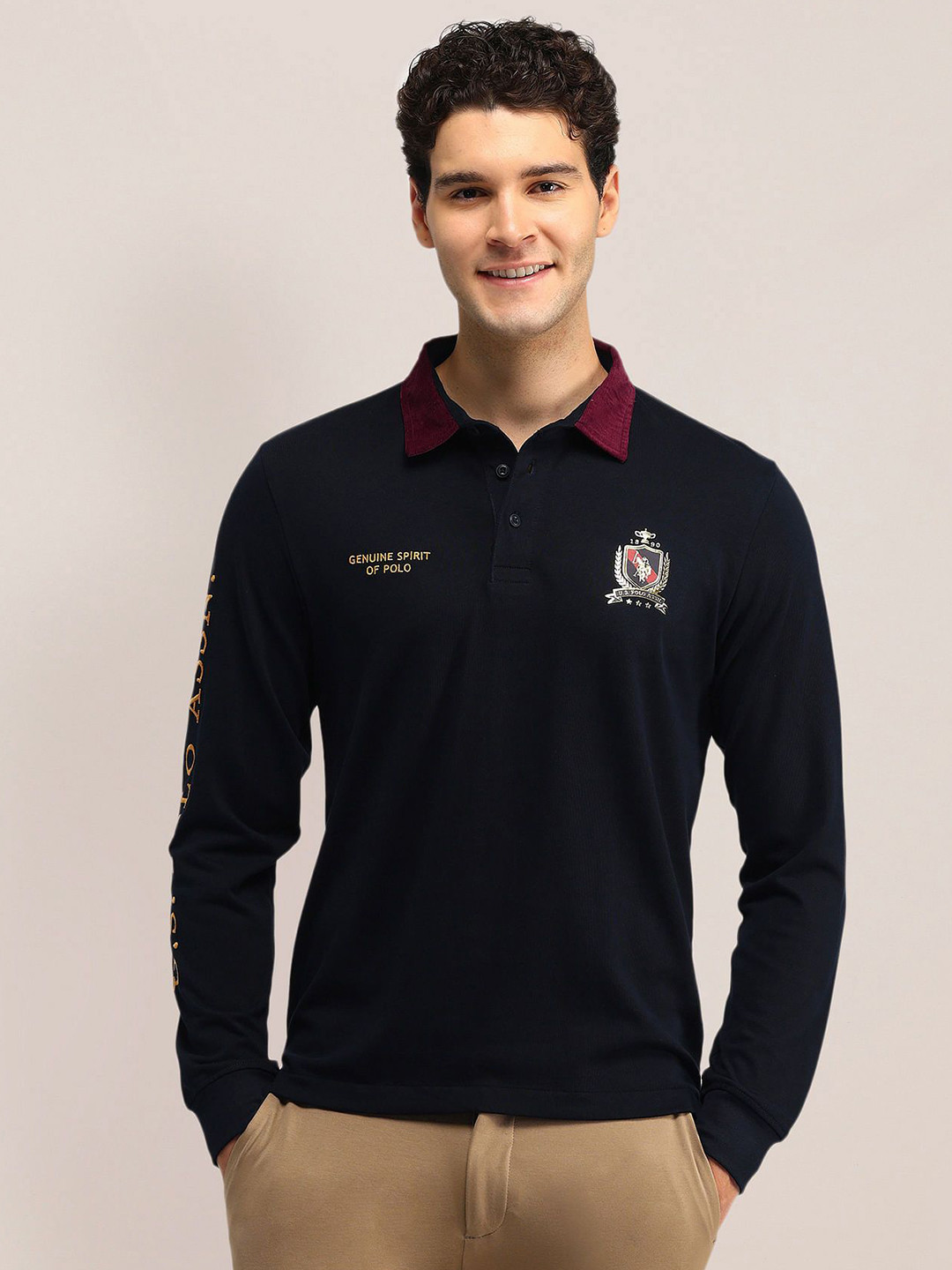 

U.S. Polo Assn. Men Polo Collar Slim Fit T-shirt, Blue