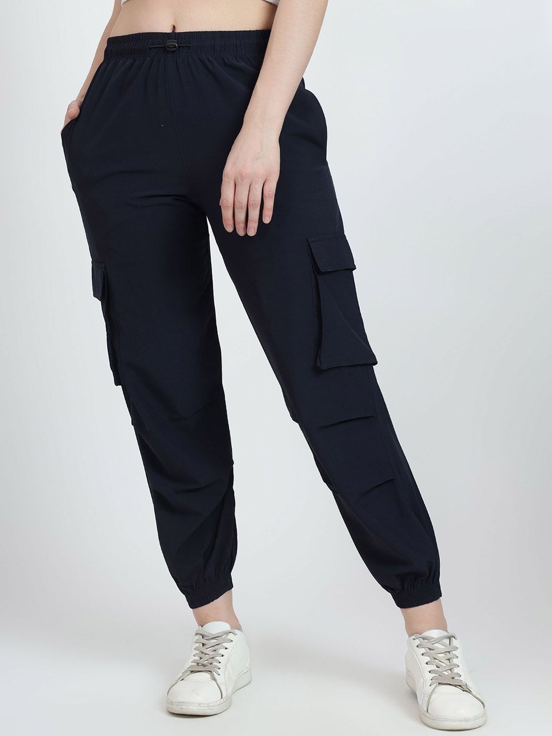 

SAAHASAM Women Striped Relaxed Loose Fit Trousers, Blue