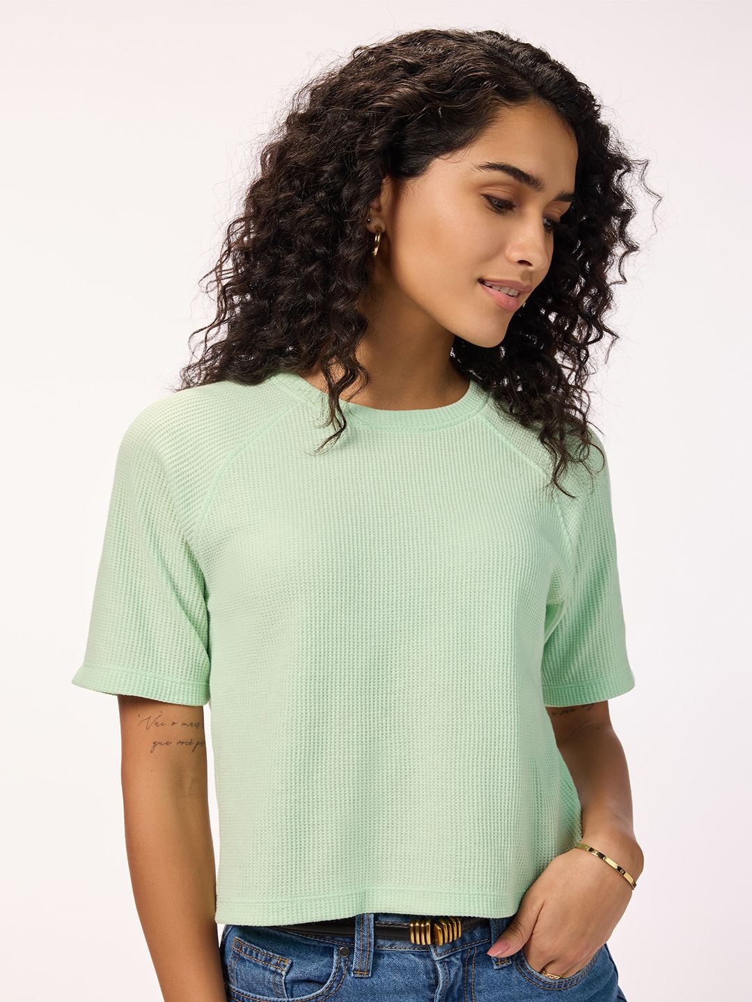 

Bombay High Crop Top, Green