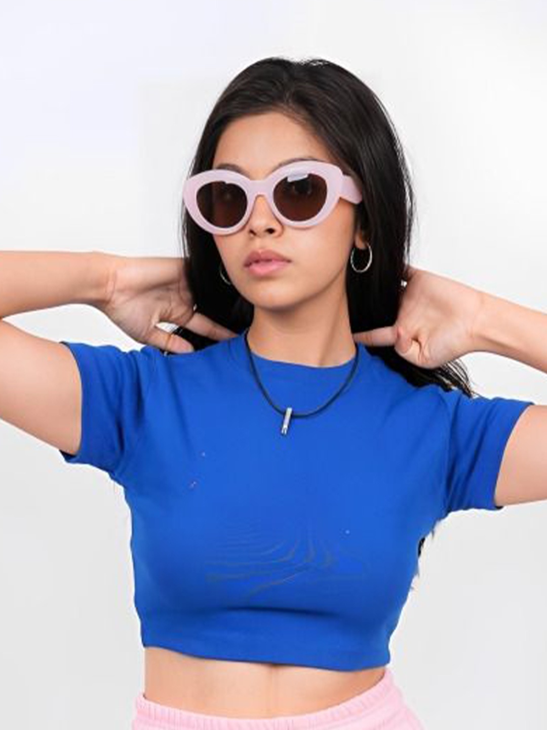 

sollobell Cotton Crop Top, Blue