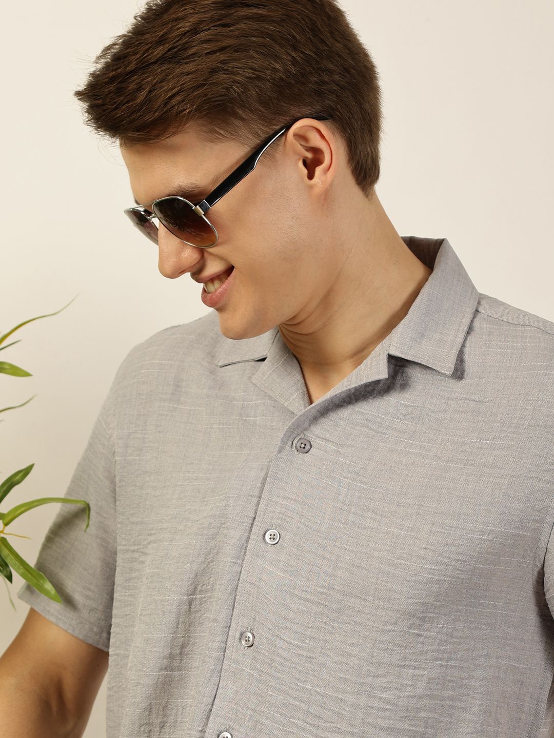 

Mast & Harbour Men Premium Opaque Solid Casual Shirt, Grey