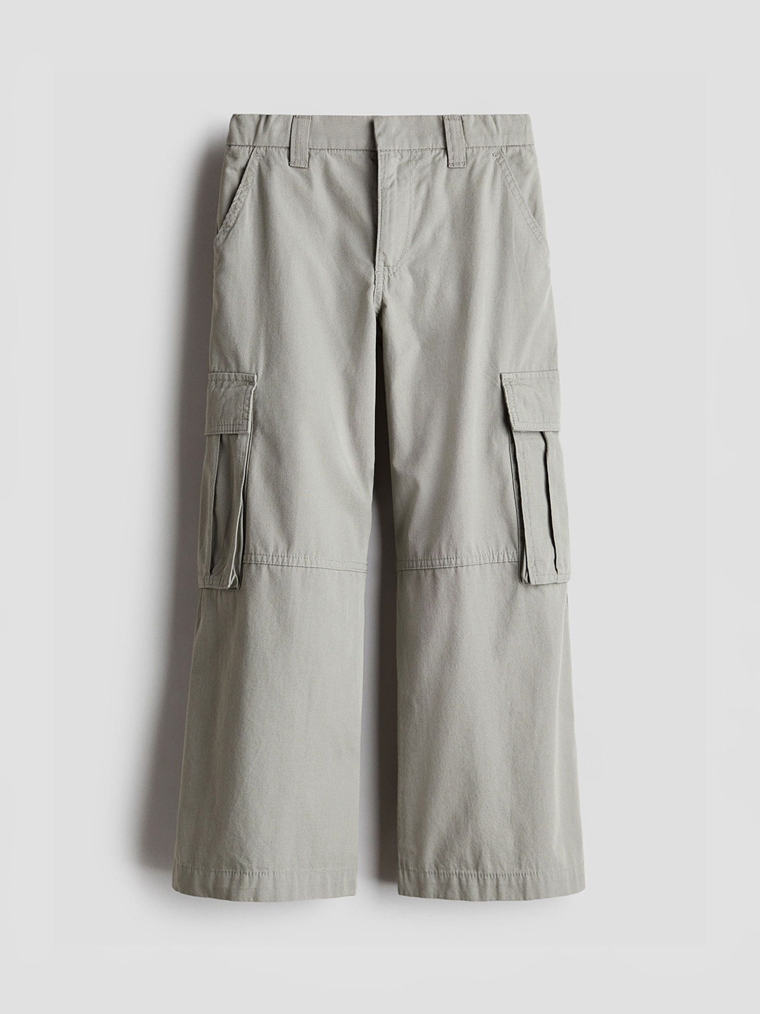 

H&M Girls Wide Cargo Trousers, Green