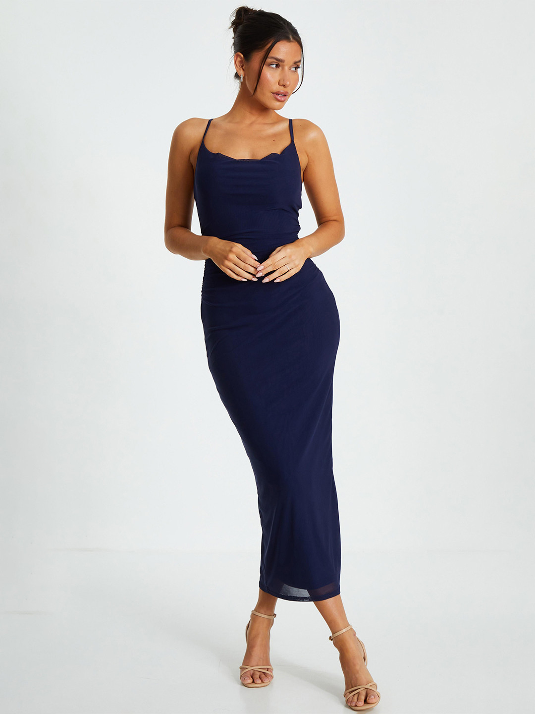 

QUIZ Bodycon Midi Dress, Blue