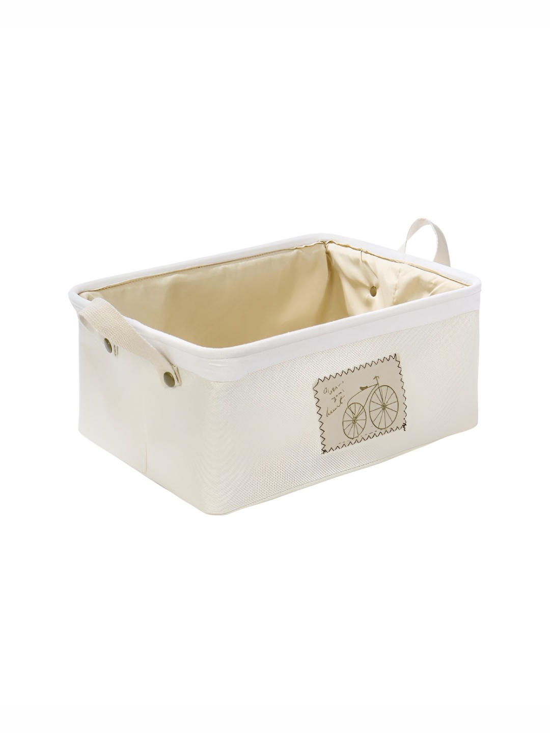 

HomeStorie Cream-Coloured Storage Basket Bins Regular Multi-Utility Organiser