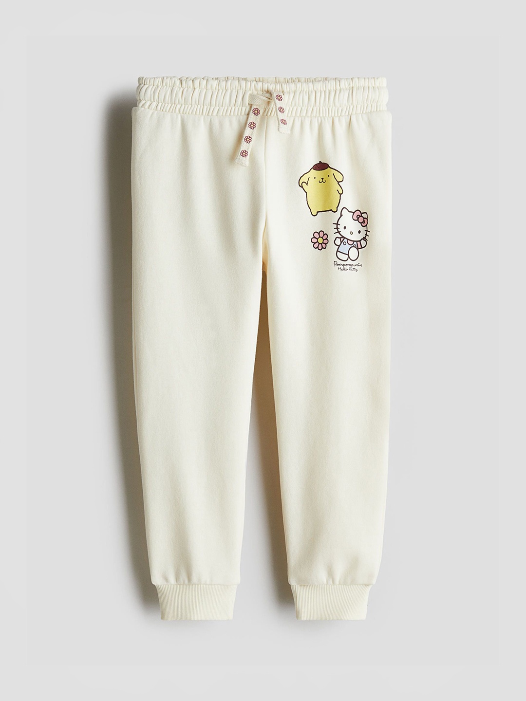 

H&M Printed Sweatshirt Joggers, Off white