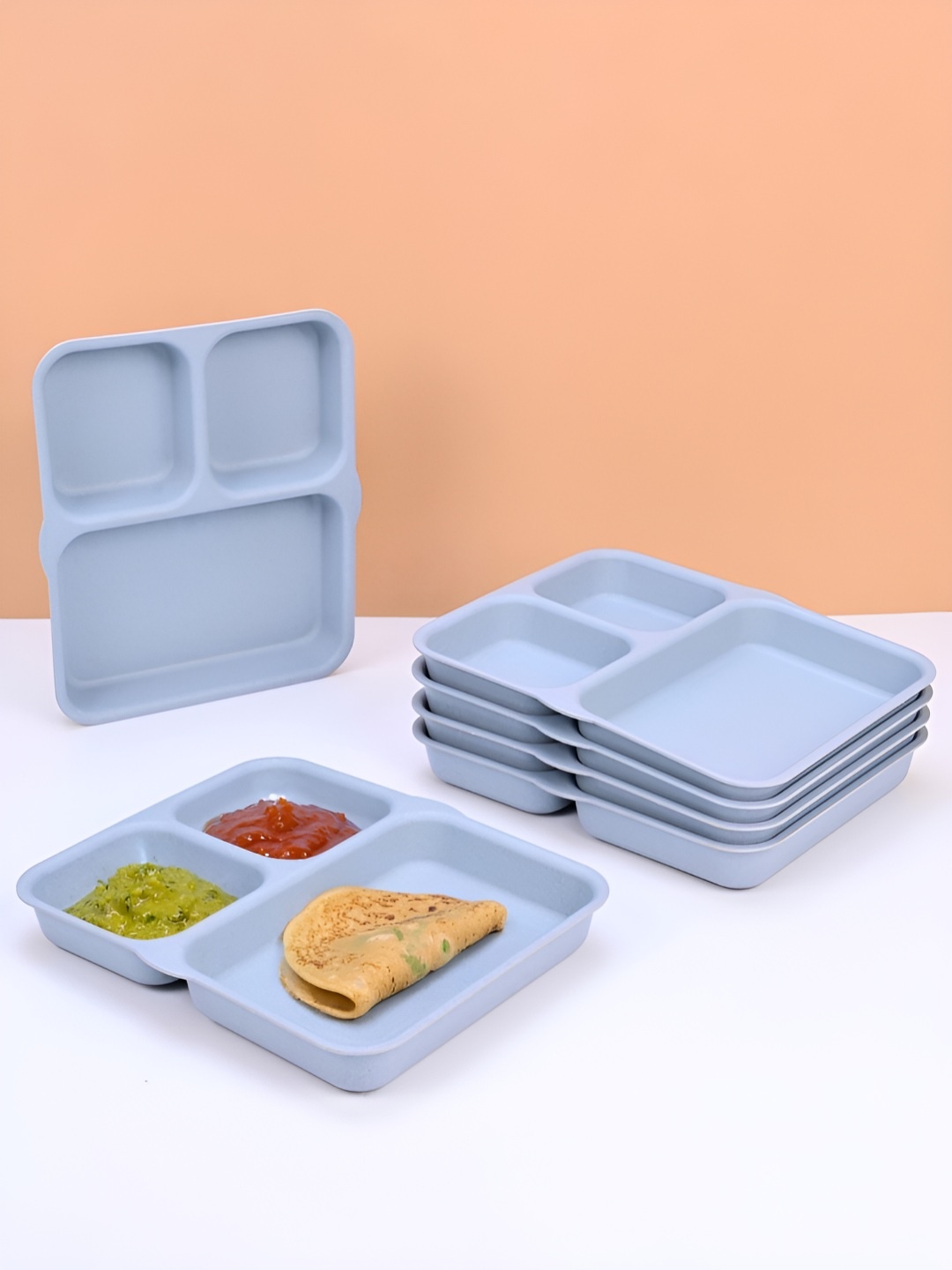 

eha Blue 6 Pieces Dishwasher Safe Plates