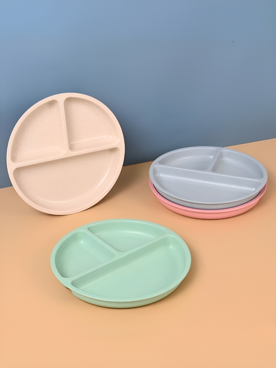 

eha Blue & Green 4 Pieces Dishwasher Safe Plates