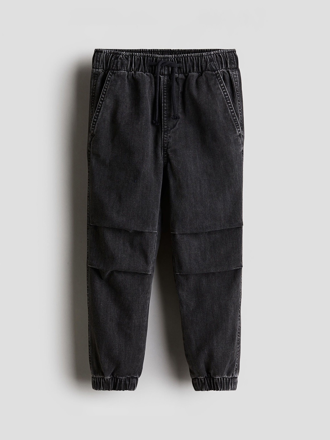 

H&M Boys Denim High-Rise Joggers, Black