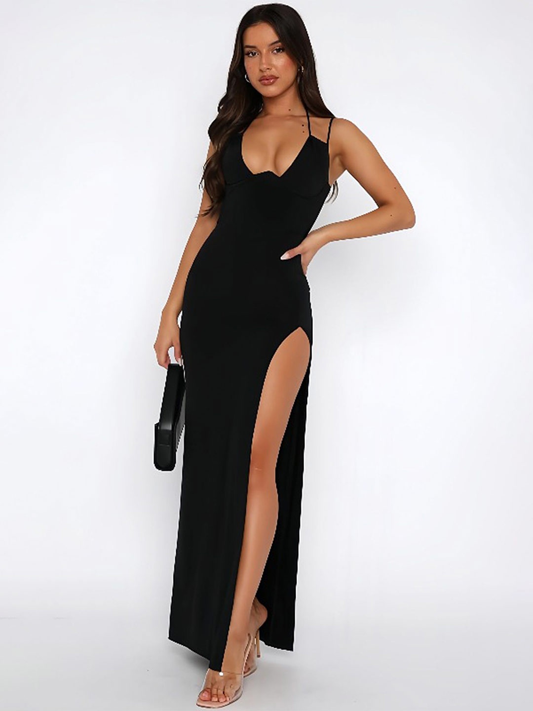 

LULU & SKY Maxi Dress, Black