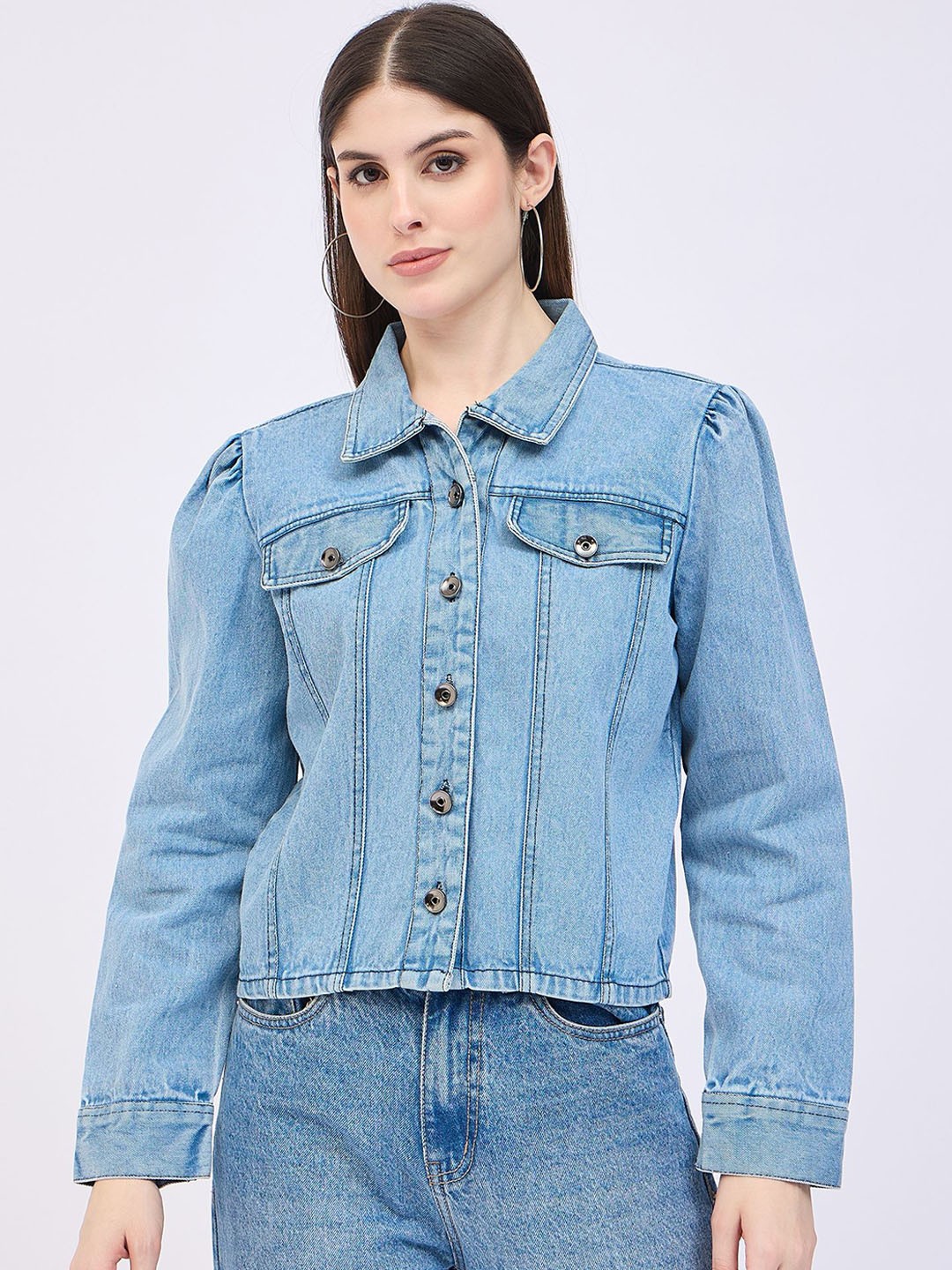 

Ruhaans Women Denim Jacket, Blue