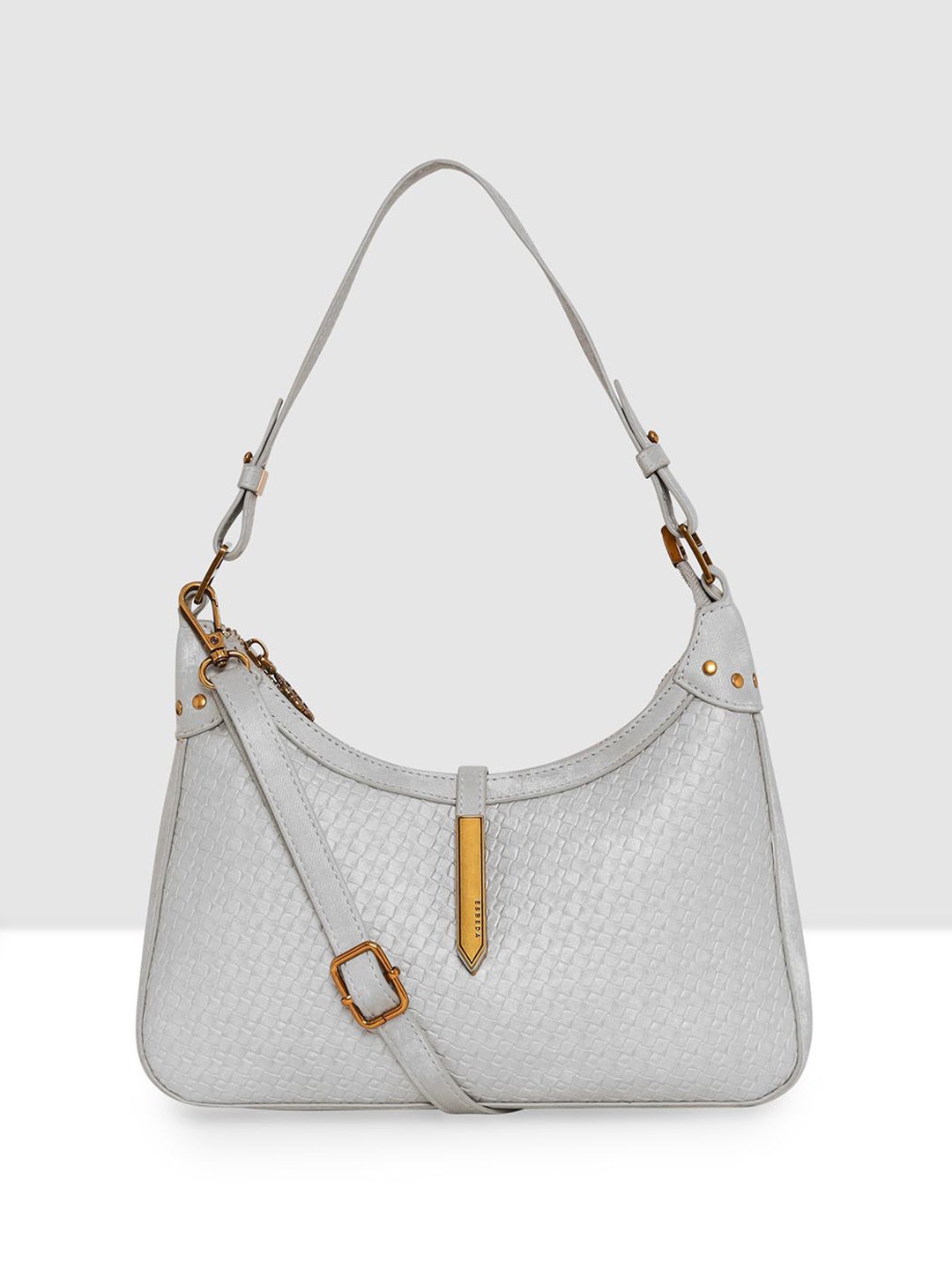 

ESBEDA PU Swagger Sling Bag with Cut Work, Silver