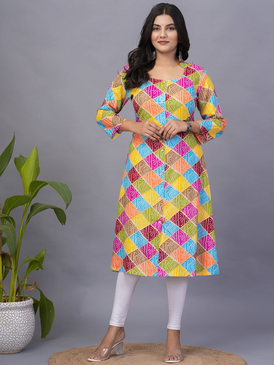 

Kamayra Women Printed Thread Work Kurta, Multi