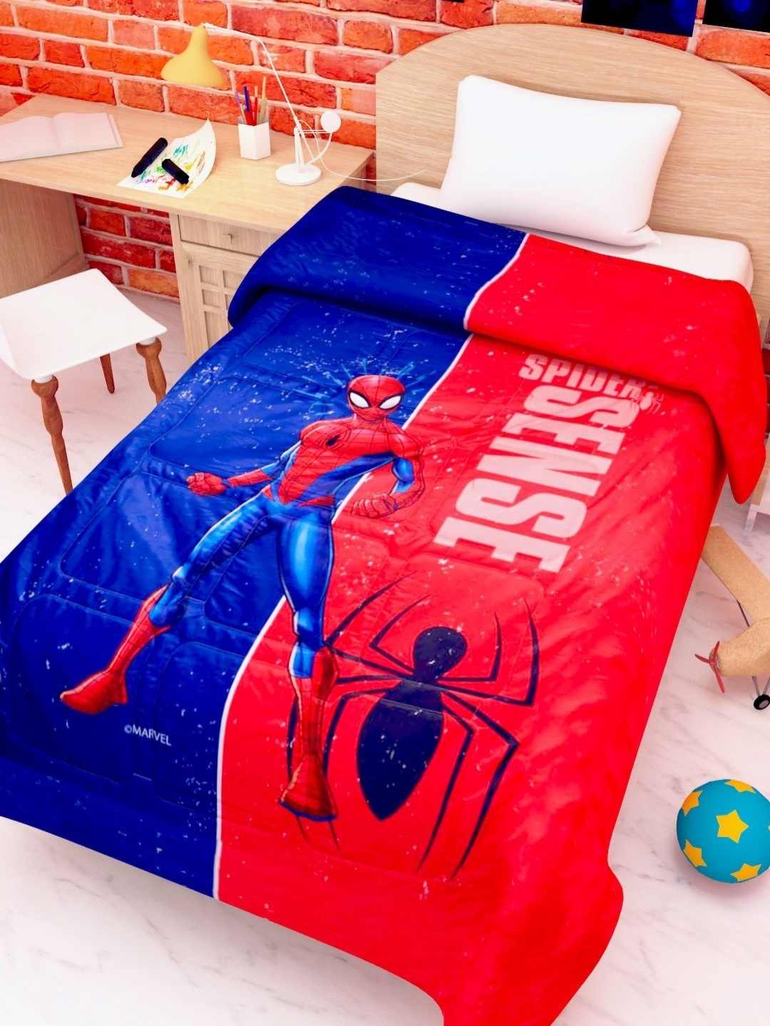 

Athom Living Red & Blue Cartoon Characters Printed 350 GSM Double Bed Blanket