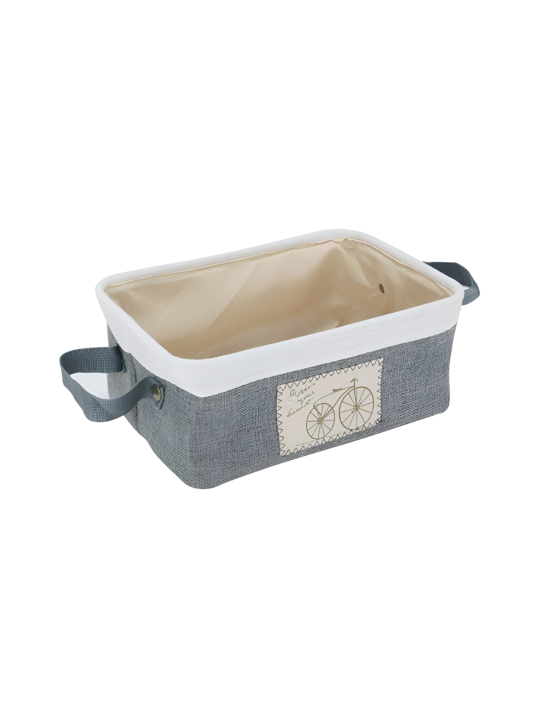 

HomeStorie Grey Eco-Friendly Foldable Storage Basket Bins Multi-Utility Organiser