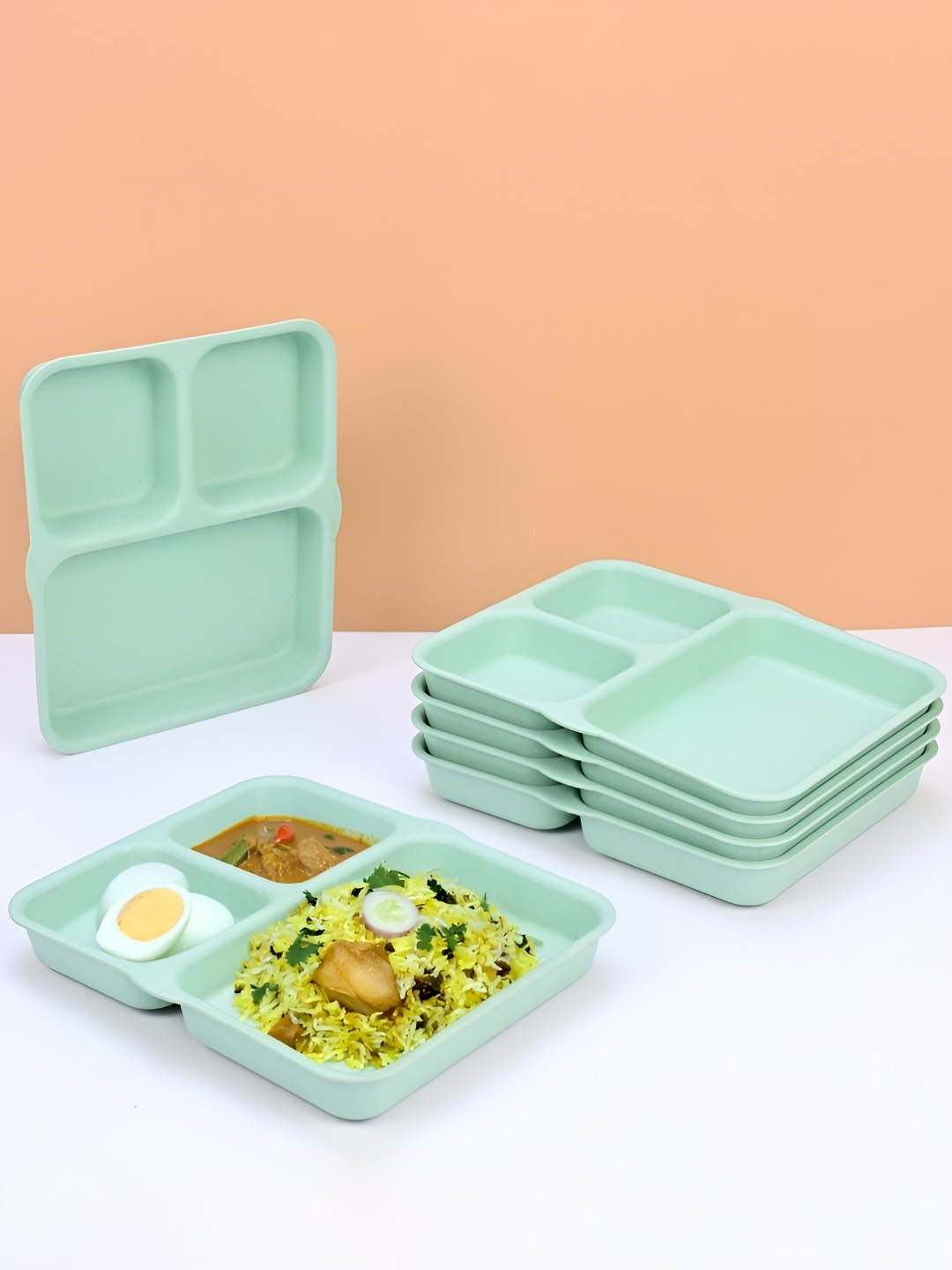 

eha Green 6 Pieces Dishwasher Safe Plates