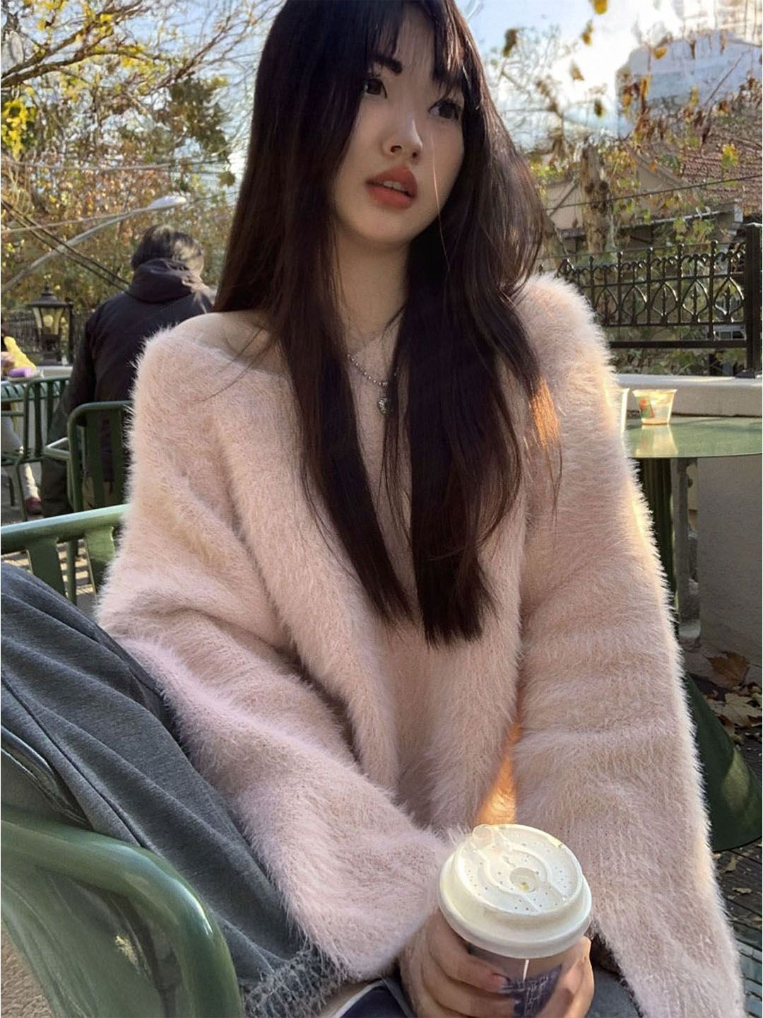 

StyleCast Women Pullover with Fuzzy Detail, Pink