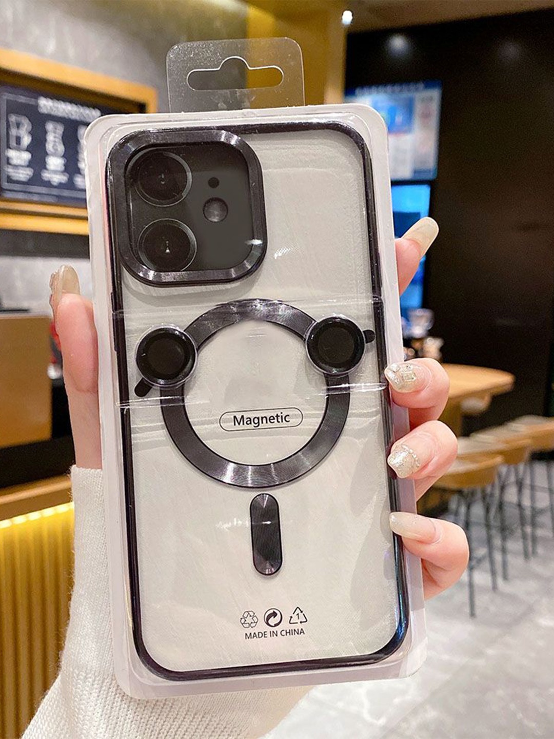 

Luxury Kase Solid Printed iPhone 11 Back Case Mobile Accessories, Black