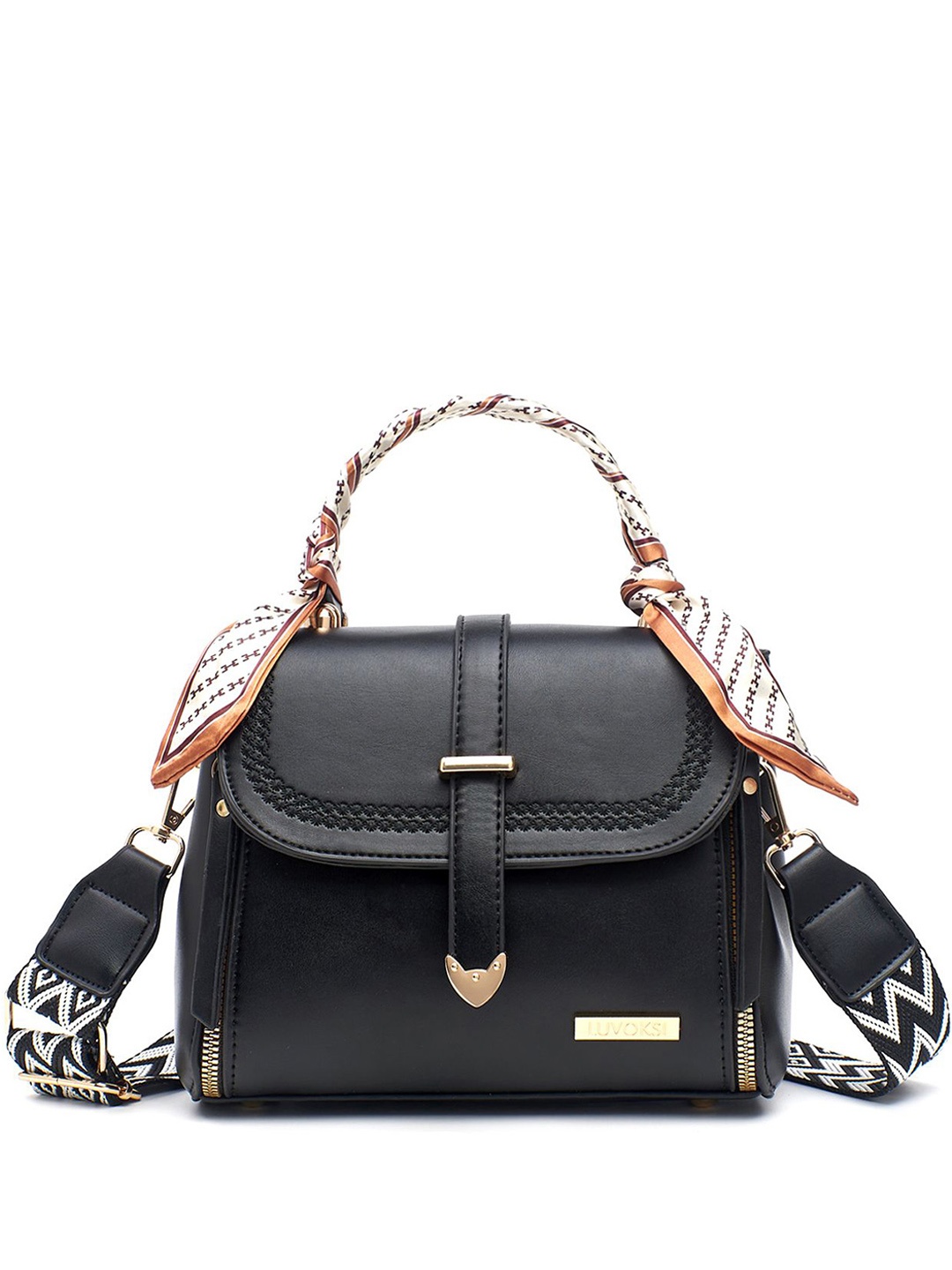 

Luvoksi PU Half Moon Sling Bag, Black