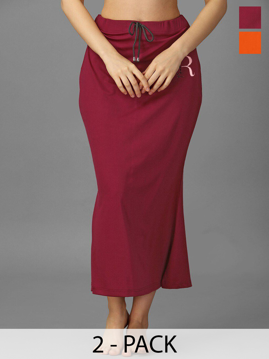 

IndianRang Pack Of 2 Strecheble Saree Shapewear, Maroon
