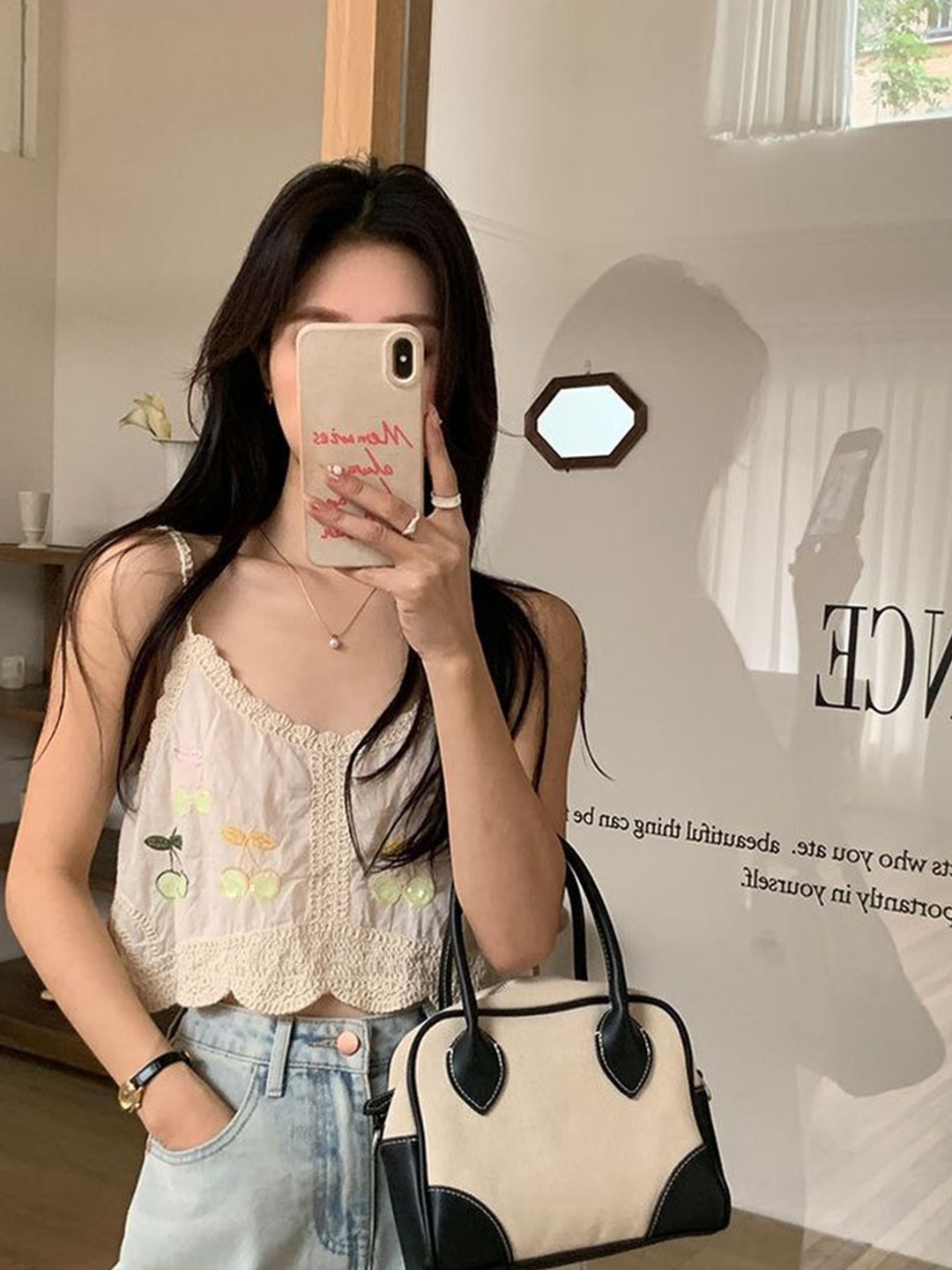 

LULU & SKY Print Top, Beige