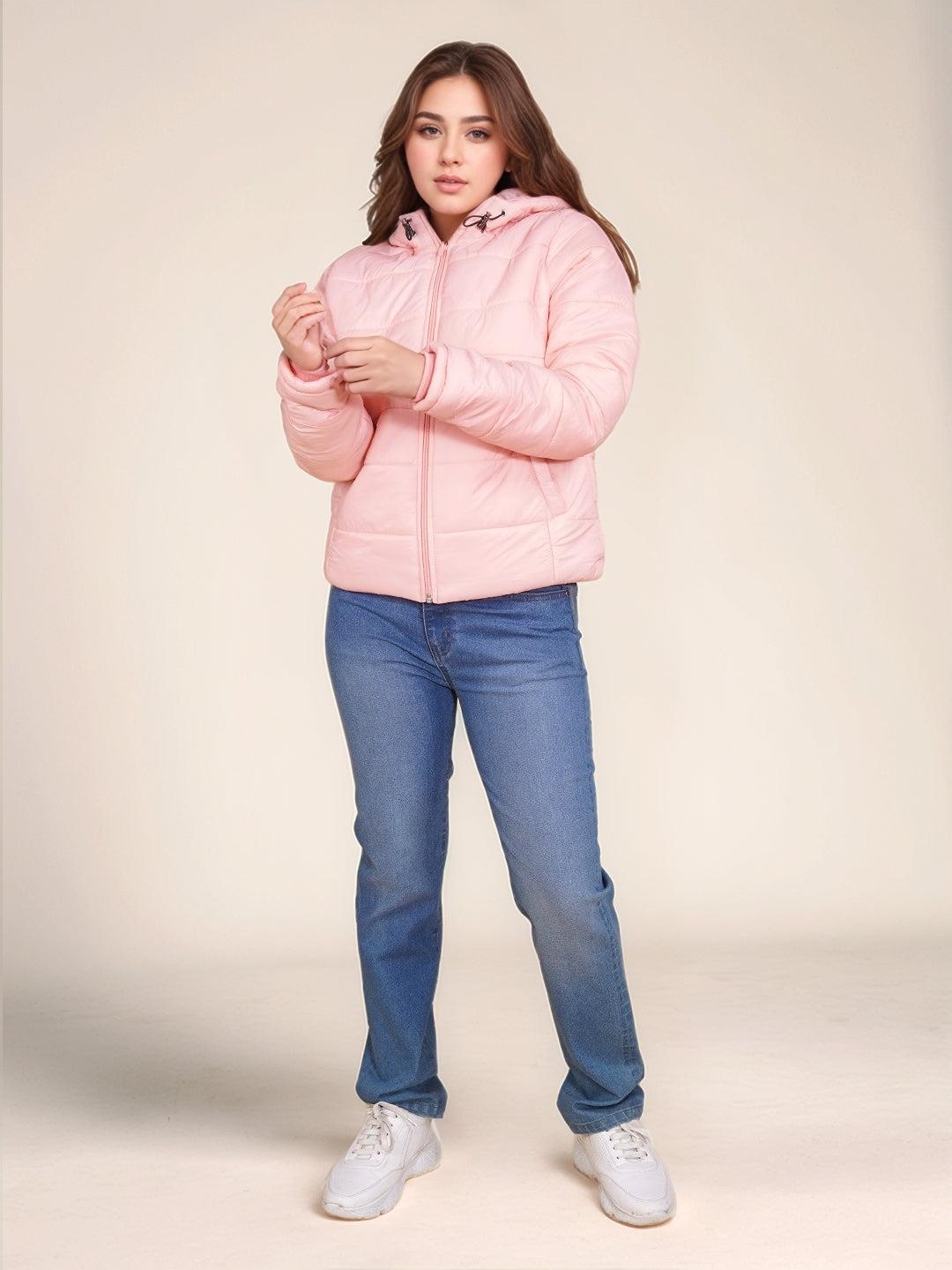 

Zink London Peach Solid Straight Fit Jacket
