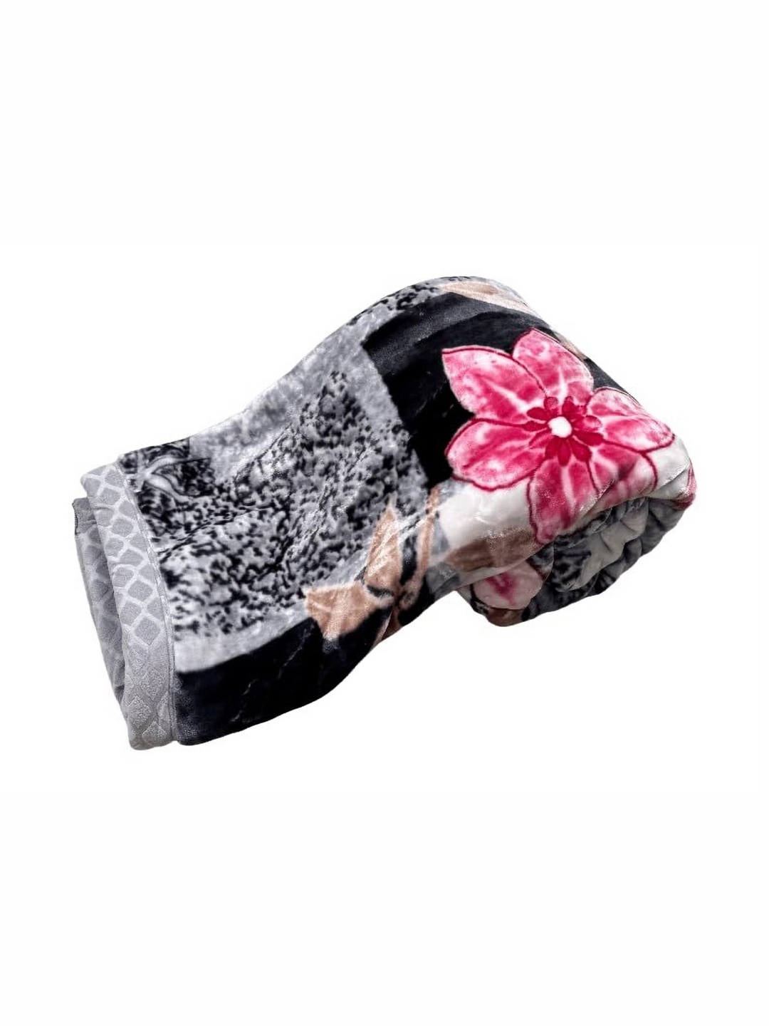 

Signature Grey & Pink Floral Heavy Winter 350 GSM Single Bed Blanket