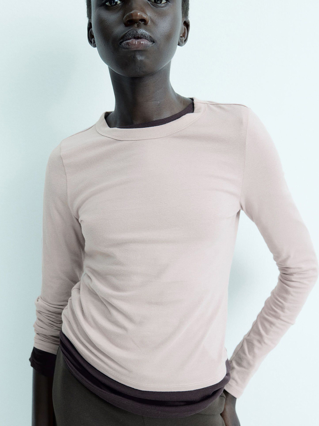 

H&M Long-Sleeved Top, Pink