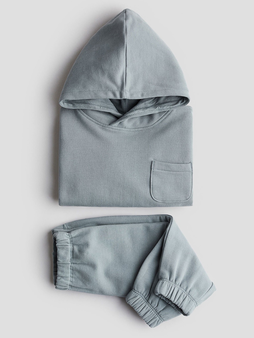

H&M 2-Piece Cotton Sweatshirt Set, Turquoise blue