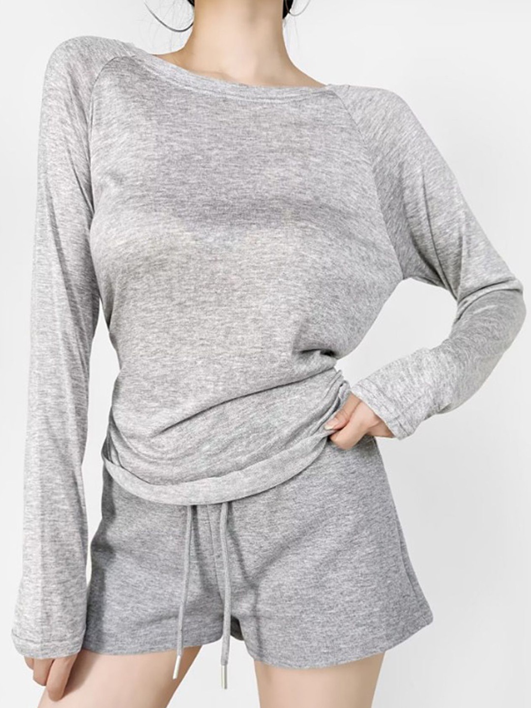 

LULU & SKY Cotton Top, Grey