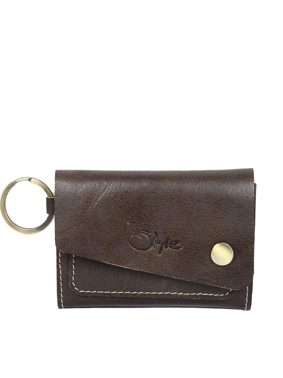 

Style Shoes Unisex Leather Card Holder, Brown