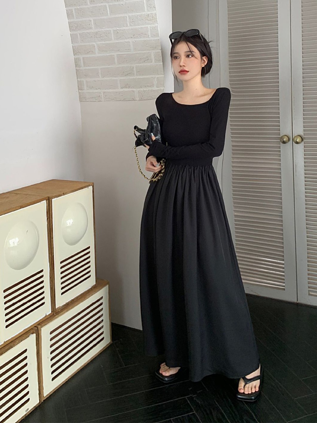 

LULU & SKY Maxi Dress, Black