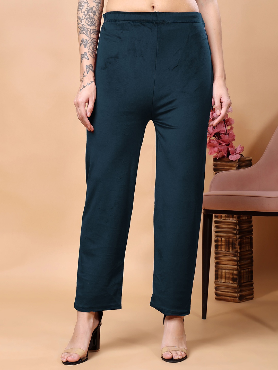 

KEX Women Relaxed Easy Wash Trousers, Navy blue