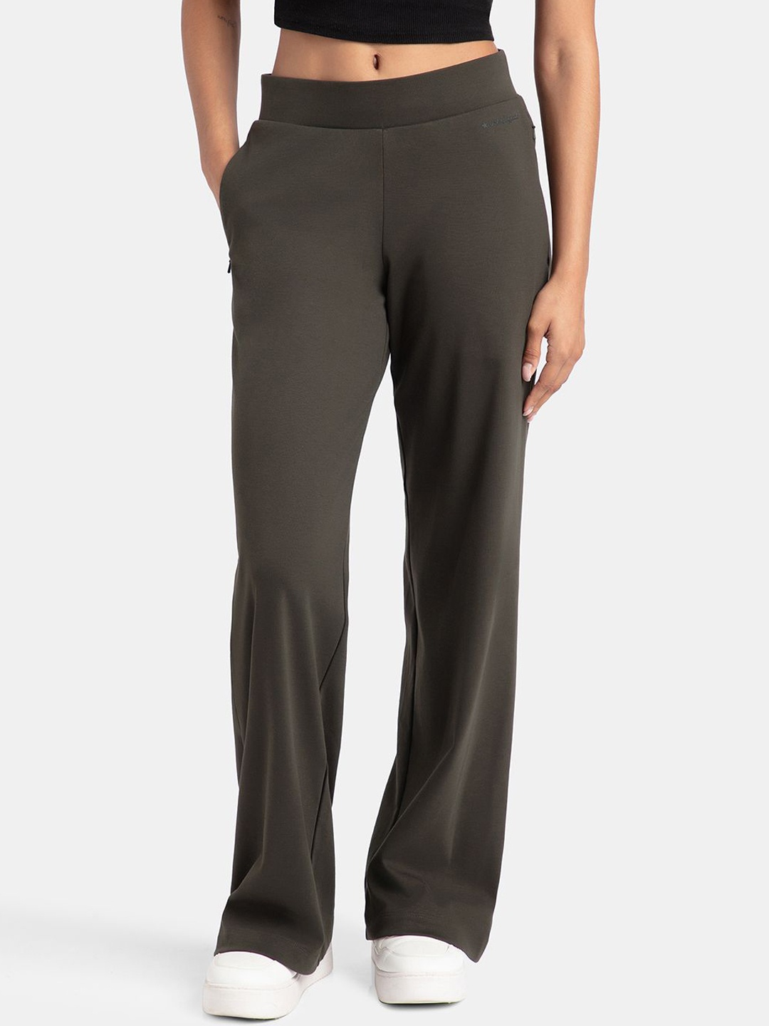 

Jockey Super Combed Cotton Rich Relaxed Fit Wide Leg Pants with Zipper Pockets-U102, Olive